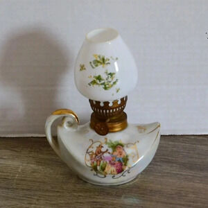Vintage Miniature  Oil Lamp